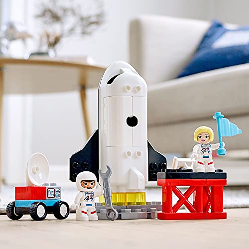 LEGO DUPLO Town Space Shuttle Mission Rocket Toy 10944, Set for Preschool Toddlers Age 2-4 Years Old with Astronaut Figures