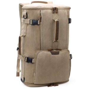 g-favor 40l travel backpack, vintage canvas rucksack convertible duffel bag carry on backpack fit for 17.3 inch laptop bag