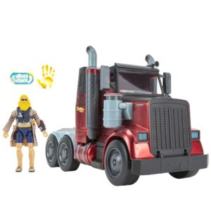 FORTNITE Feature Deluxe Mudflap RC Vehicle, Electronic Vehicle with 4-inch Articulated Relaxed Jonesy Figures and Accessory