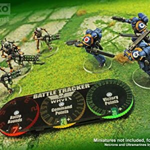 LITKO Battle Tracker | Compatible with Warhammer 40K 9th Edition | Command & Victory Points | Battle Round | Objective