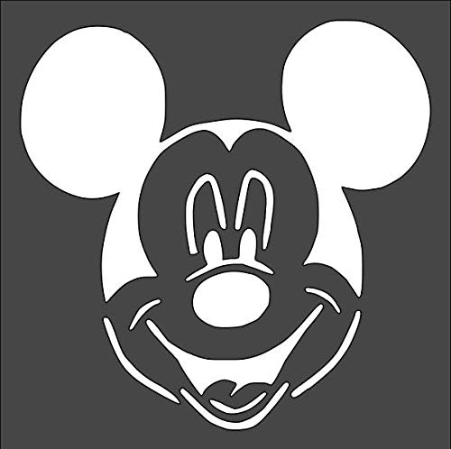 1- 5.5x5.5 inch Custom Cut Stencil, (NB-63) Mickey Mouse Arts and Crafts Scrapbooking Painting on The Wall Wood Glass