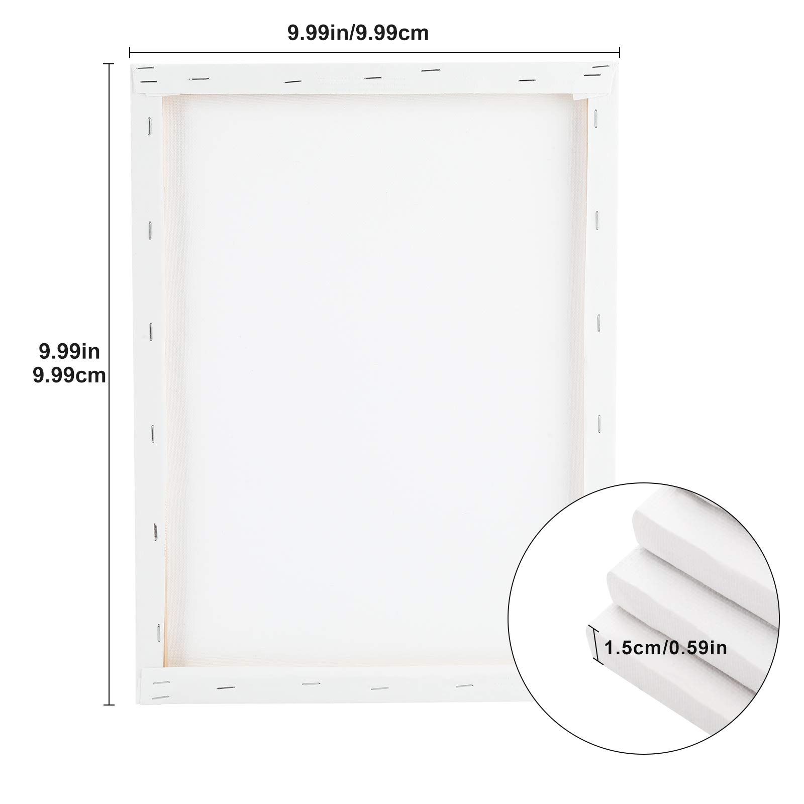 Laoife-11x14 Inch 8 Pack Professional Painting Canvas Panels Artist Blank Canvas Boards Multi Pack Wood Frame, Stretched Ready to Paint