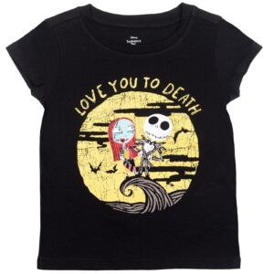 Disney Nightmare Before Christmas Jack Skellington Sally Toddler Girls 3 Pack T-Shirt 2T