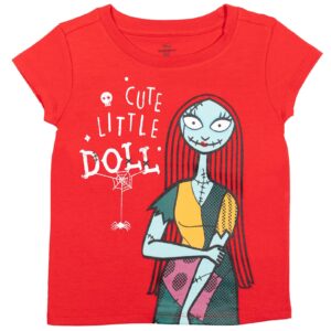 Disney Nightmare Before Christmas Jack Skellington Sally Toddler Girls 3 Pack T-Shirt 2T