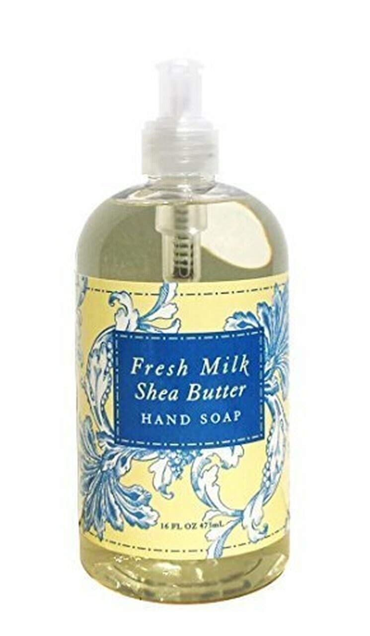 Greenwich Bay Fresh Milk Body Care Spa Quartet - Hand Soap, Lotion, Body Butter, and Soap Bar Square - Luxurious Shea Butter Body Care in Captivating Botanical Scents