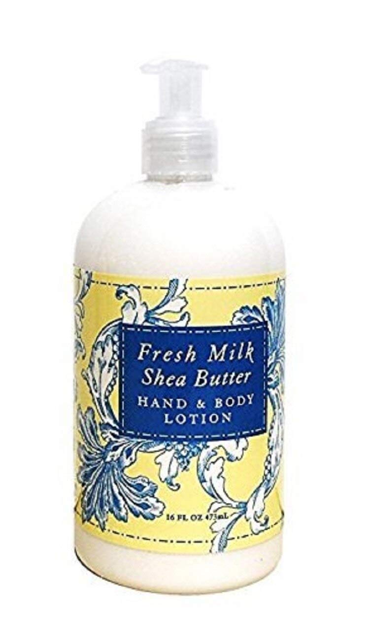 Greenwich Bay Fresh Milk Body Care Spa Quartet - Hand Soap, Lotion, Body Butter, and Soap Bar Square - Luxurious Shea Butter Body Care in Captivating Botanical Scents