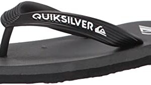 Quiksilver Boy's Molokai Kids Flip Flop Youth Sandal, Grey 1, 4 Big