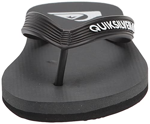 Quiksilver Boy's Molokai Kids Flip Flop Youth Sandal, Grey 1, 4 Big