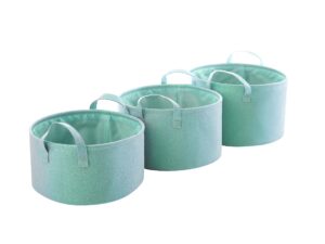 urban shop glitter storage bin, set of 3, mint