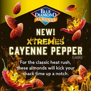 Blue Diamond Almonds XTREMES Cayenne Pepper Flavored Snack Nuts, 6 Oz Resealable Cans (Pack of 1)