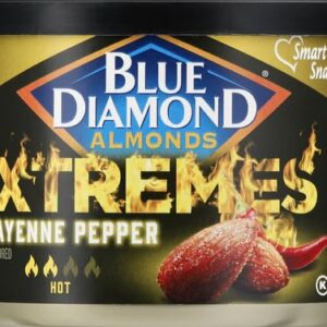 Blue Diamond Almonds XTREMES Cayenne Pepper Flavored Snack Nuts, 6 Oz Resealable Cans (Pack of 1)