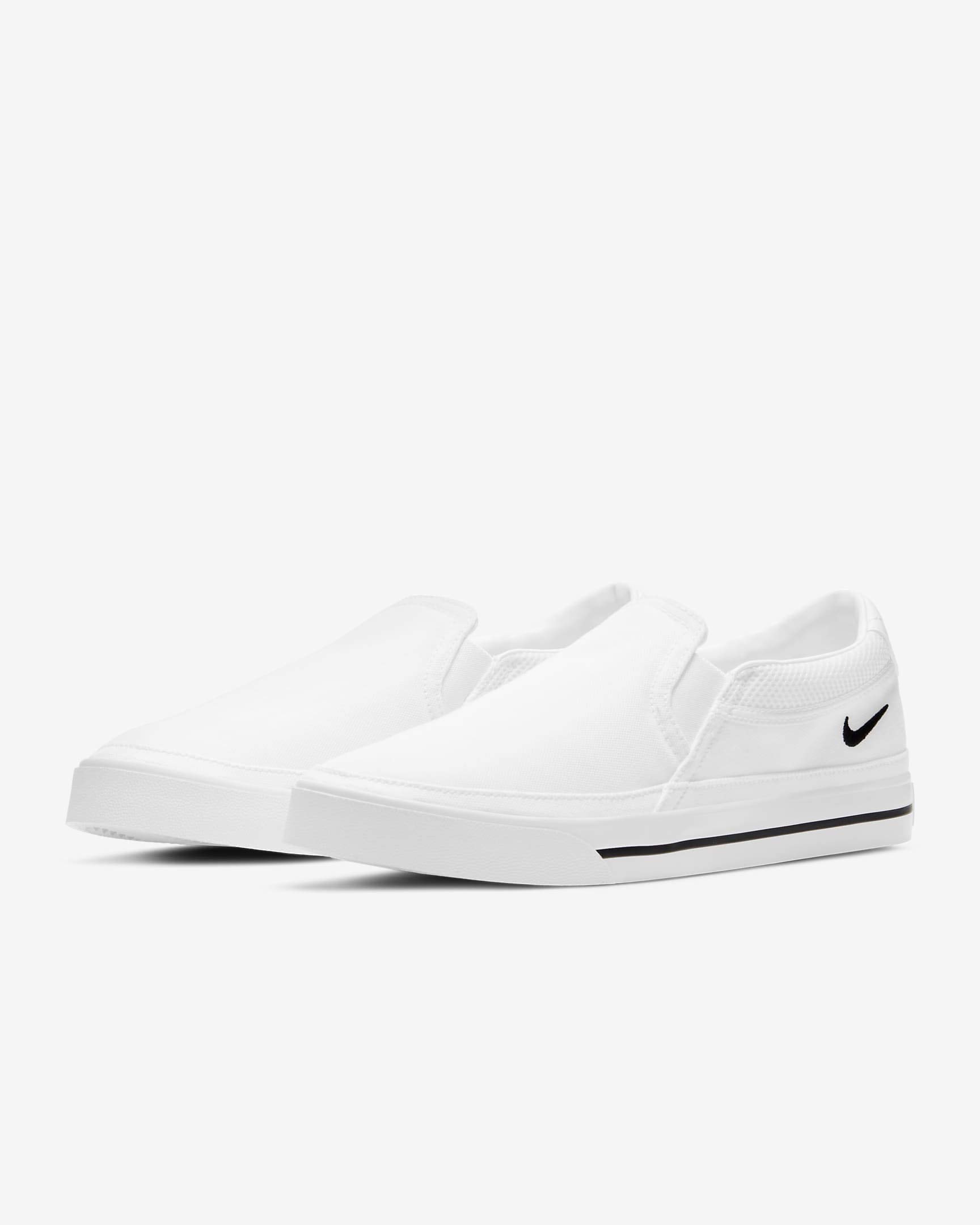 Nike Womens Court Legacy Canvas Slip On White Size 11