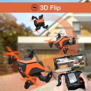 ATTOP Mini Drone with Camera - FPV Drones for Kids, RC Quadcopter Kids Drone with App FPV Video, Voice Control, Altitude Hold, Headless Mode, Trajectory Flight, Foldable Drone Girls Gifts Boy Toys