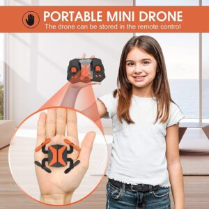 ATTOP Mini Drone with Camera - FPV Drones for Kids, RC Quadcopter Kids Drone with App FPV Video, Voice Control, Altitude Hold, Headless Mode, Trajectory Flight, Foldable Drone Girls Gifts Boy Toys