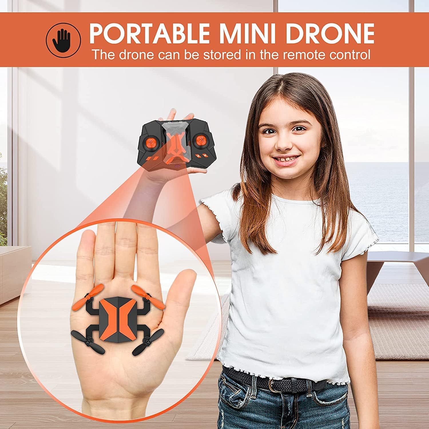 ATTOP Mini Drone with Camera - FPV Drones for Kids, RC Quadcopter Kids Drone with App FPV Video, Voice Control, Altitude Hold, Headless Mode, Trajectory Flight, Foldable Drone Girls Gifts Boy Toys