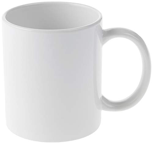 Cricut Beveled Blank , Ceramic-Coated, Dishwasher & Microwave Safe Mug to Decorate, Mug Press & Infusible Ink Compatible,12 Oz Sublimation, Ideal for Crafts and Printing, 2 Count, White