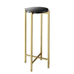 Urban Lifestyle Marble Side Drink Table, Black ‎8.5 in x 8.5 in x 22.5 in