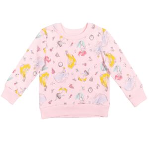 disney princess mulan cinderella belle toddler girls sweatshirt mulan, cinderella, belle, ariel 2t