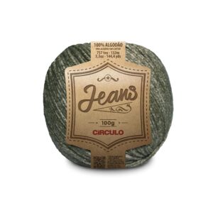 Circulo Jeans Cotton Yarn, 100% Brazilian Cotton Yarn - Cotton Yarn for Crocheting and Knitting, Yarn Art Jeans- DK Weight Yarn, 144yds and 3.5 oz, Color 8751