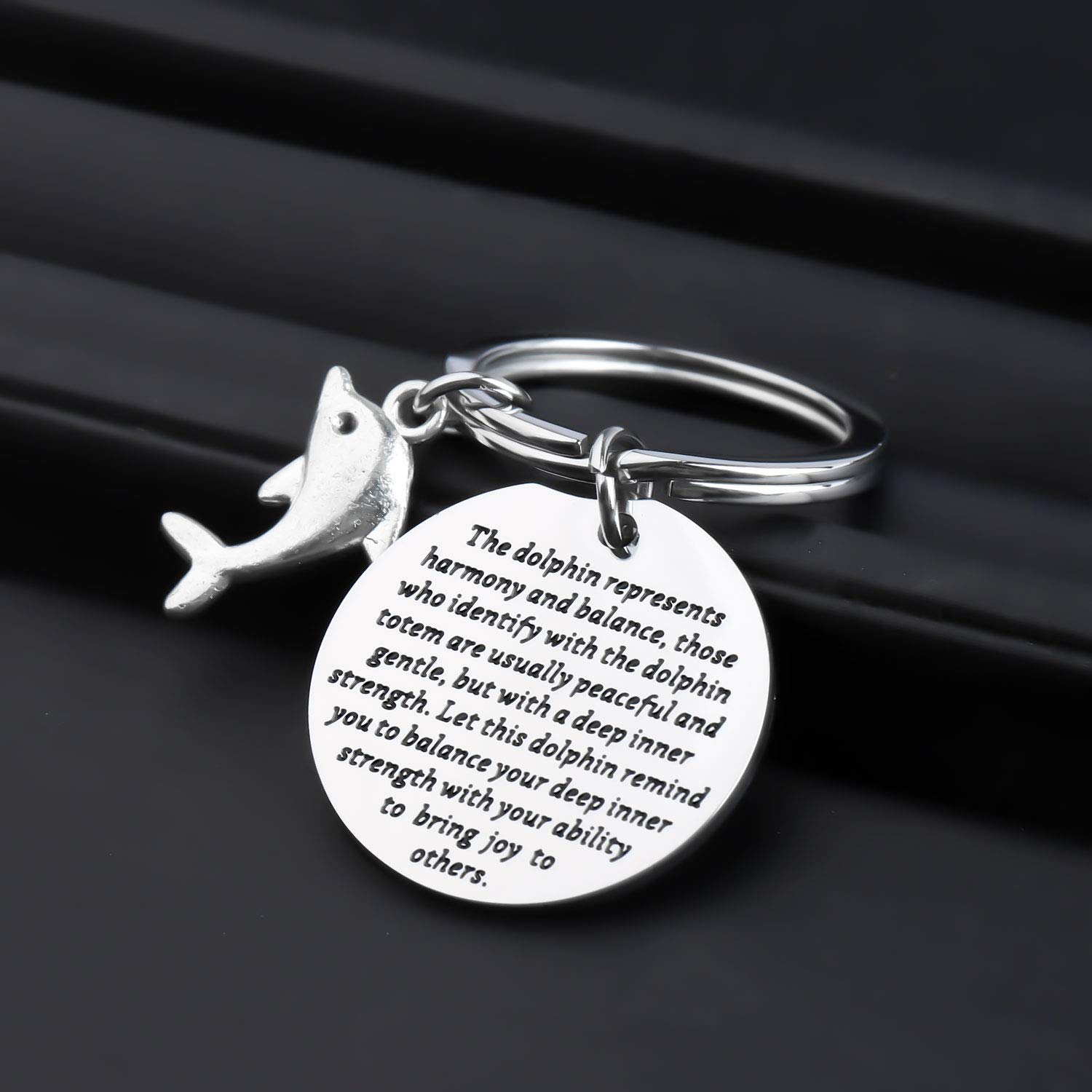 ENSIANTH Dolphin Keychain Dolphin Lover Gift Dolphin Jewelry Inspiration Gift for Friend (Dolphin Keychain)