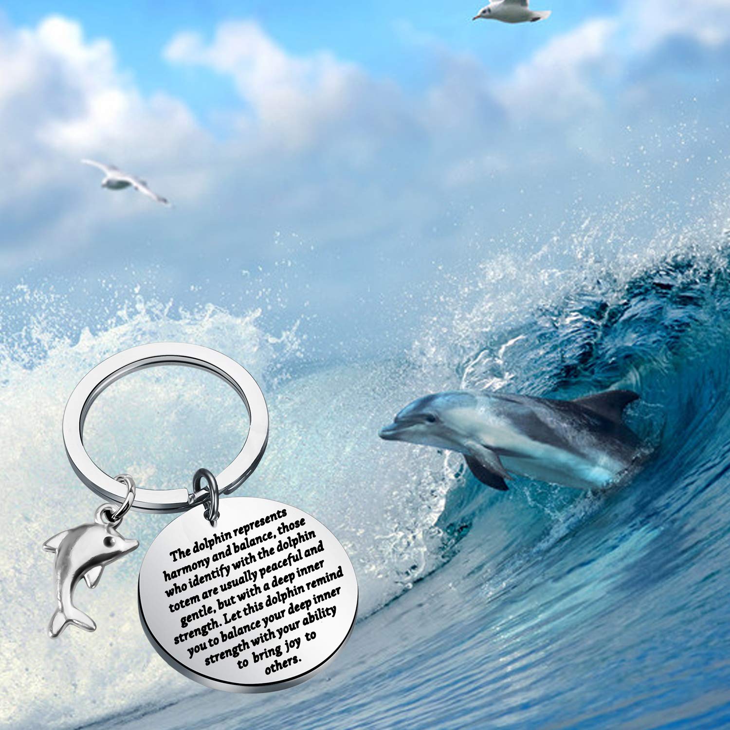 ENSIANTH Dolphin Keychain Dolphin Lover Gift Dolphin Jewelry Inspiration Gift for Friend (Dolphin Keychain)