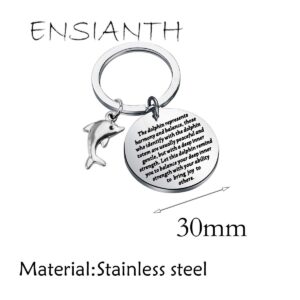 ENSIANTH Dolphin Keychain Dolphin Lover Gift Dolphin Jewelry Inspiration Gift for Friend (Dolphin Keychain)