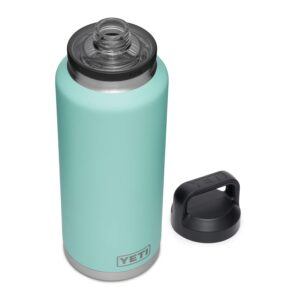 yeti rambler 46 oz bottle, vacuum insulated, stainless steel with chug cap, seafoam