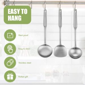 Patelai 3 Pcs 15in Wok Spatula and Ladle, 304 Stainless Steel Wok Utensils All Metal, Utensils Skimmer Ladle Tool Set for Carbon Steel Cooking Baking