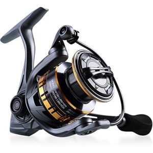 tempo spinning reel, 9+1 bb incredibly smooth fishing reels, max drag up to 38.6 lbs, with harder gv rotor, ultralight spinning reels