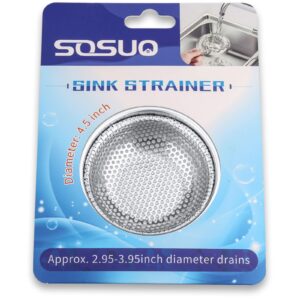 2 Pcs Kitchen Sink Strainer, Stainless Steel Drain Cover, Large Wide Rim 4.5" Diameter, Anti Clogging Basket Catcher, Dishwasher Safe