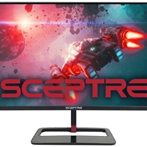 Sceptre 32 inch QHD IPS Monitor HDR400 2560x1440 DisplayPort up to 144Hz 1ms 120% sRGB Height Adjustable, Build-in Speakers Gunmetal Black (E325B-QPN168)