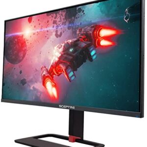 Sceptre 32 inch QHD IPS Monitor HDR400 2560x1440 DisplayPort up to 144Hz 1ms 120% sRGB Height Adjustable, Build-in Speakers Gunmetal Black (E325B-QPN168)