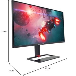 Sceptre 32 inch QHD IPS Monitor HDR400 2560x1440 DisplayPort up to 144Hz 1ms 120% sRGB Height Adjustable, Build-in Speakers Gunmetal Black (E325B-QPN168)