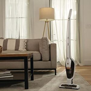 Electrolux Ergorapido Stick Cleaner Lightweight Cordless Vacuum with LED Nozzle Lights and Turbo Battery Power, for Carpets and Hard Floors, in, Satin White