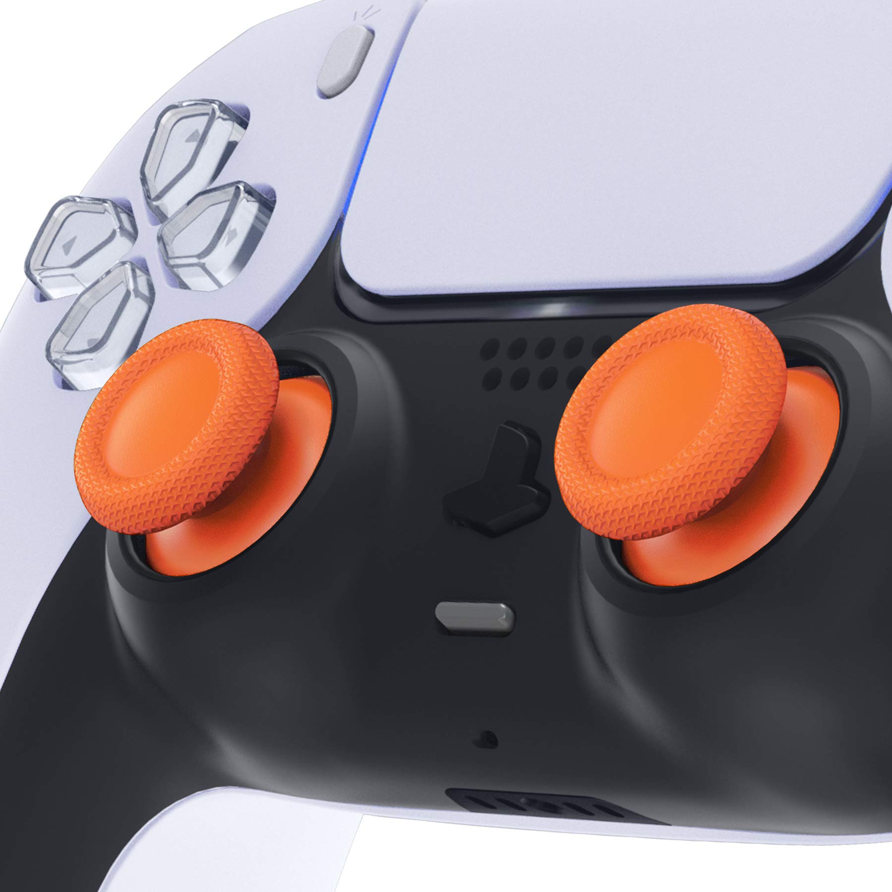 eXtremeRate Orange Replacement Thumbsticks for PS5 Controller, Custom Analog Stick Joystick Compatible with PS5, for PS4 All Model Controller - Controller NOT Included