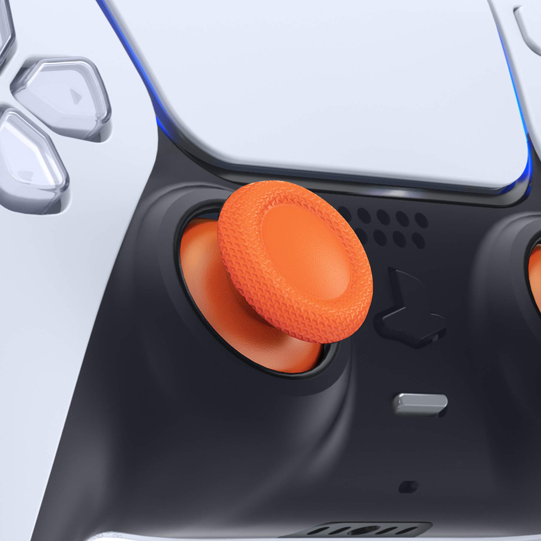 eXtremeRate Orange Replacement Thumbsticks for PS5 Controller, Custom Analog Stick Joystick Compatible with PS5, for PS4 All Model Controller - Controller NOT Included