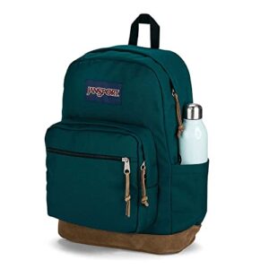 JanSport Right Pack Backpack - Durable Daypack with Padded 15" Laptop Sleeve, Spacious Main Compartment & Integrated Water Bottle Pocket - Deep Juniper