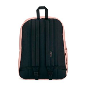 JanSport SuperBreak Plus Backpack with Padded 15-inch Laptop Sleeve and Integrated Bottle Pocket - Spacious and Durable Daypack for Work and Travel - Misty Rose