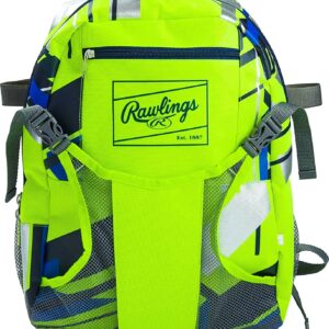 Rawlings | REMIX Backpack Equipment Bag | T-Ball & Youth Baseball / Softball | Green