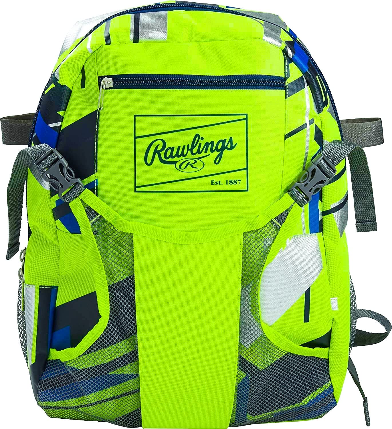 Rawlings | REMIX Backpack Equipment Bag | T-Ball & Youth Baseball / Softball | Green