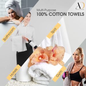 Ample Decor Hand Towel 18 X 28 Inch Pack of 4 600 GSM 100% Cotton, Soft Absorbent Thick Durable Premium Quality, for Hotel, Bathroom, Spa, Daily Use, Gym - Red