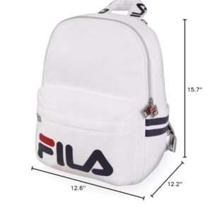 Fila Backpack, White, 12"