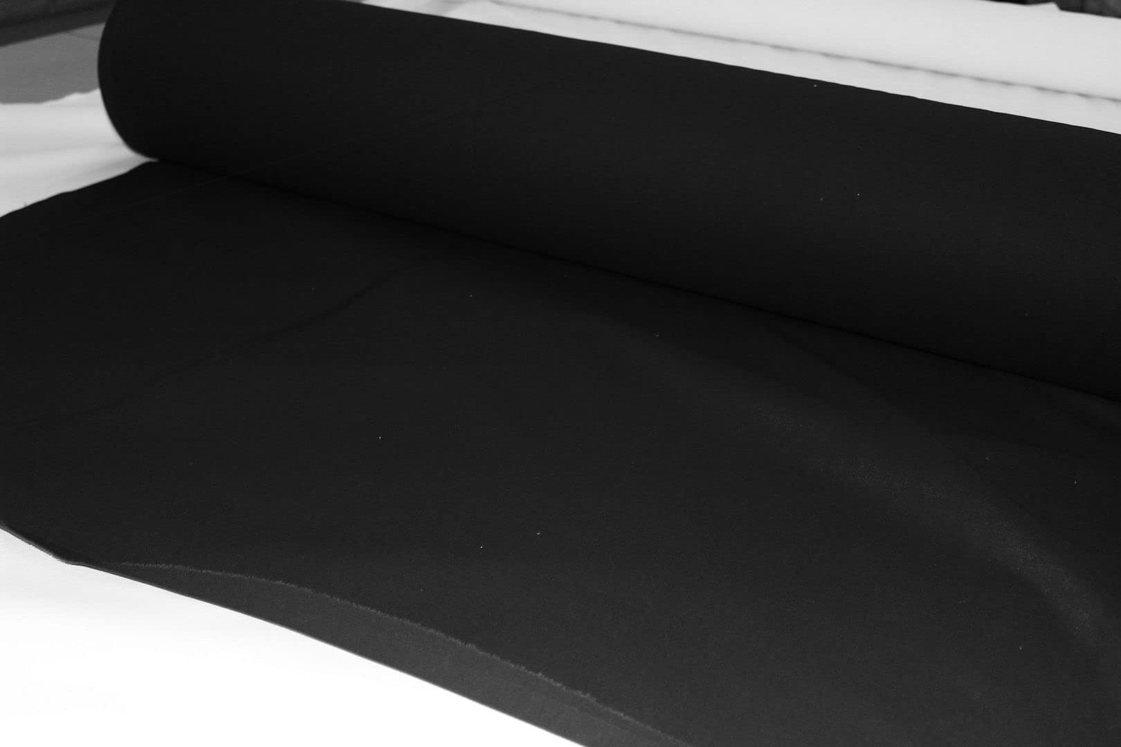 Mybecca Black 100% Cotton Muslin Fabric Textile Draping Fabric Wide: 58 inch 2-Yards (4.83 Feet x 6 Feet)(58" x 72")