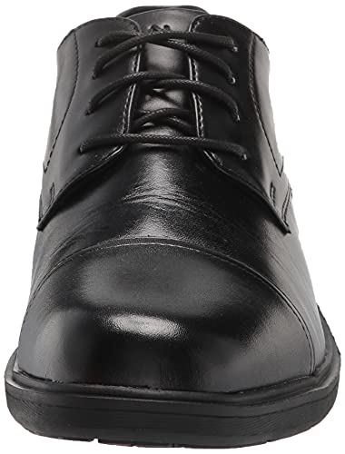 Nunn Bush Men's PRO Cap Toe Oxford with KORE Slip Resistant Comfort Technology, Black, 10.5 X-Wide