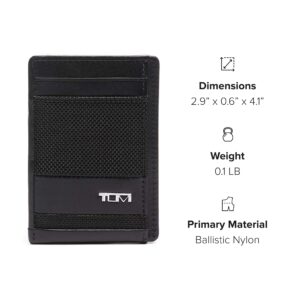 TUMI - Alpha Money Clip Card Case - Credit Card Wallet - Stylish Cash & Money Clip - 2.9" X 4.1" X 0.6" - Black