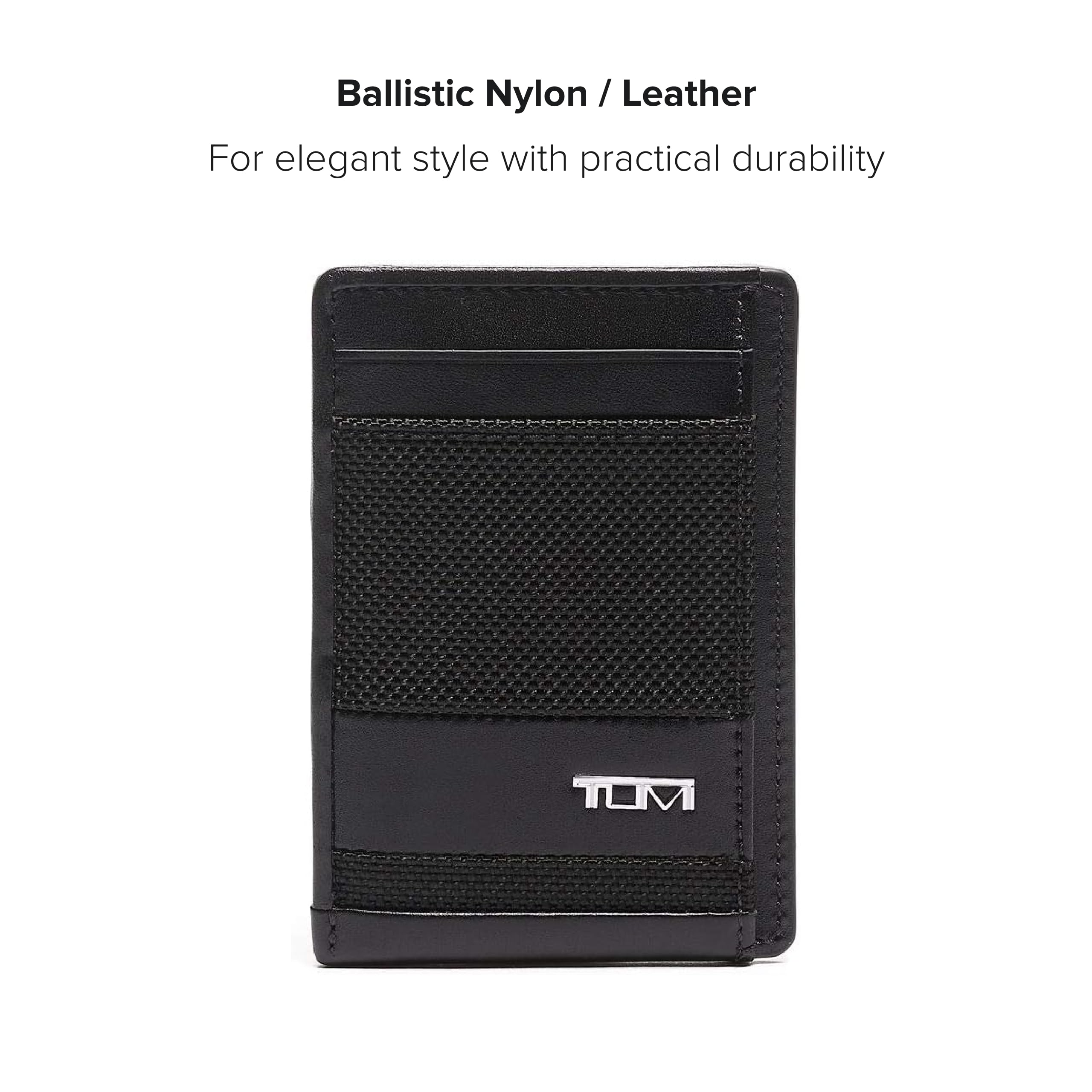 TUMI - Alpha Money Clip Card Case - Credit Card Wallet - Stylish Cash & Money Clip - 2.9" X 4.1" X 0.6" - Black