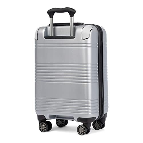 Travelpro Roundtrip Hardside Expandable Luggage, TSA Lock, 8 Spinner Wheels, Hard Shell Polycarbonate Suitcase, Silver, 2-Piece Set (21/25)