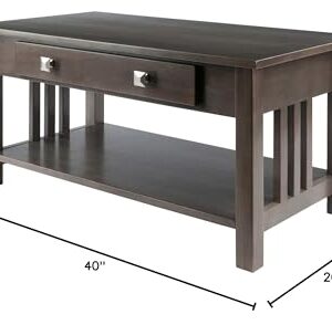 Winsome Wood Xander Computer Desk, Oyster Gray