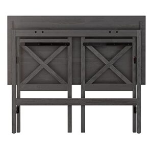 Winsome Wood Xander Computer Desk, Oyster Gray