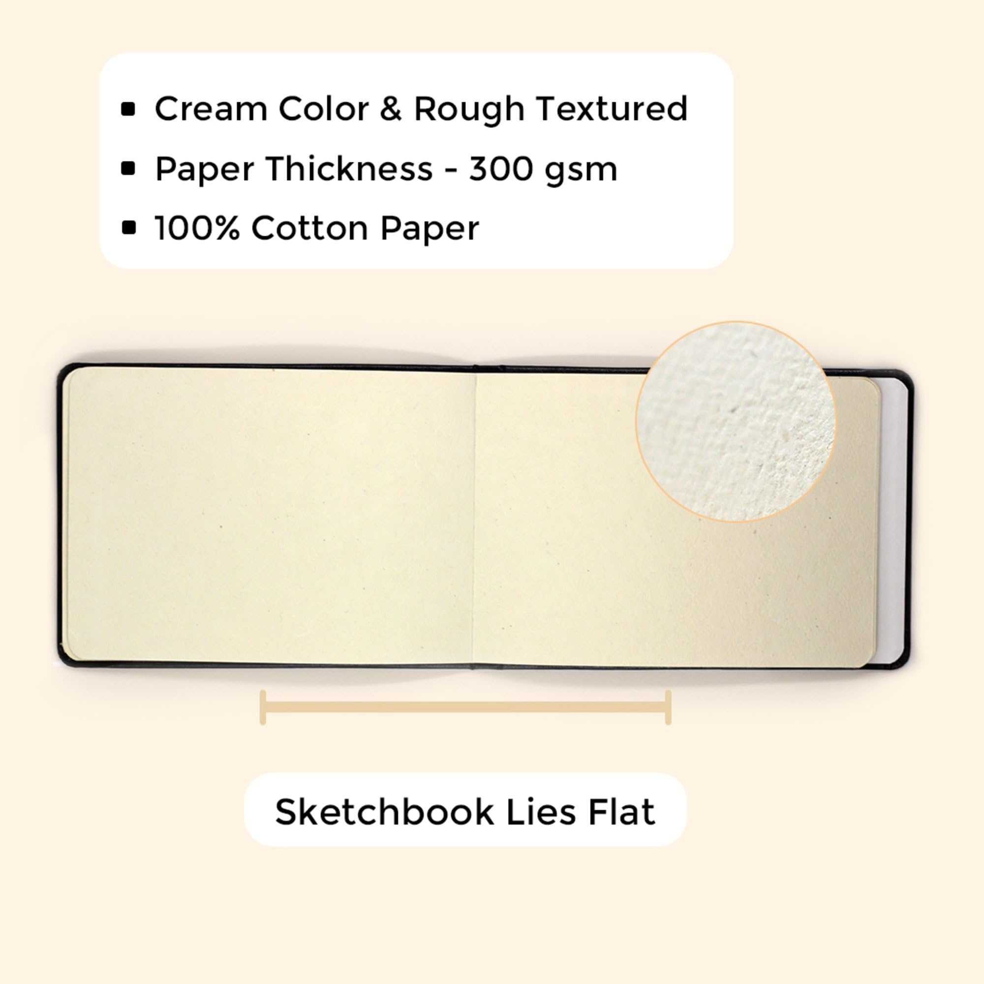 Water Color Paper Sketch Book - Portable Watercolor Sketchbook with Sturdy Faux Leather Bound Cover - 100% Cotton, Acid-Free, Textured Watercolor Journal by Viviva Colors - A5 Size, 40 Pages, 140 lbs